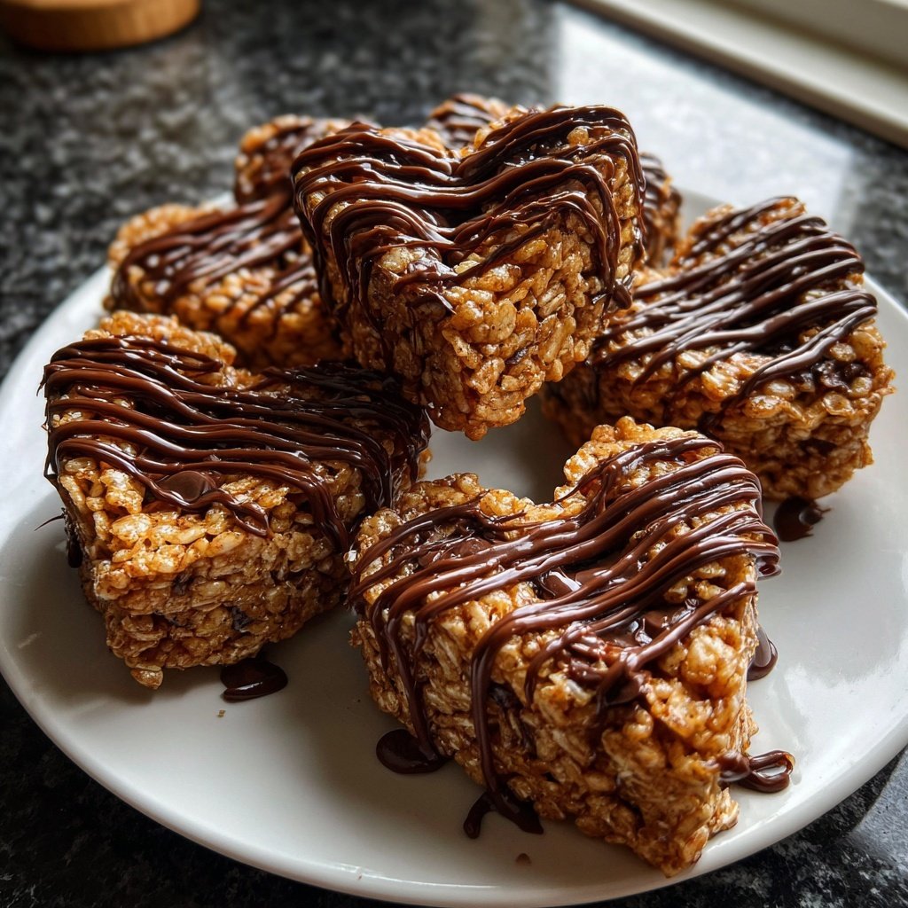 Valentines Snacks Chocolate Rice Crispy Hearts