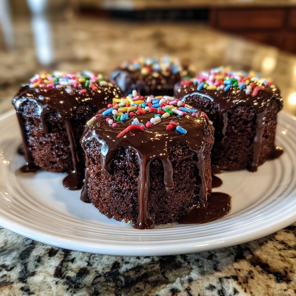 Super Bowl Desserts Mini Chocolate Layer Cakes
