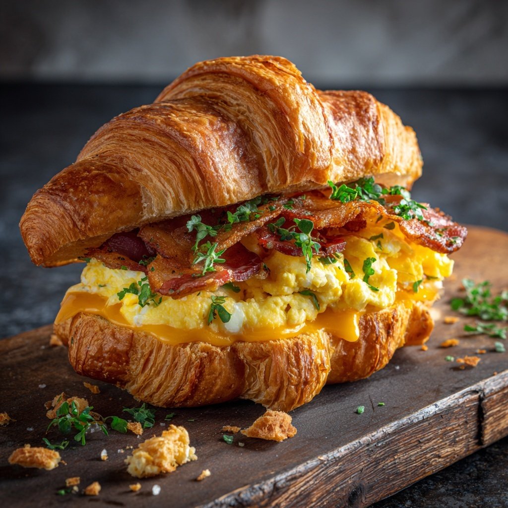 Savory Croissant Breakfast Sandwich