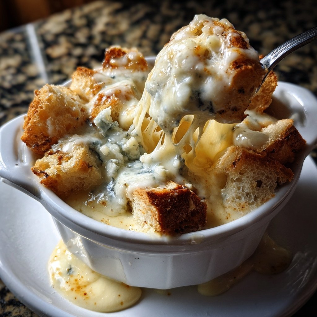 Fondue with Mild Blue Cheese