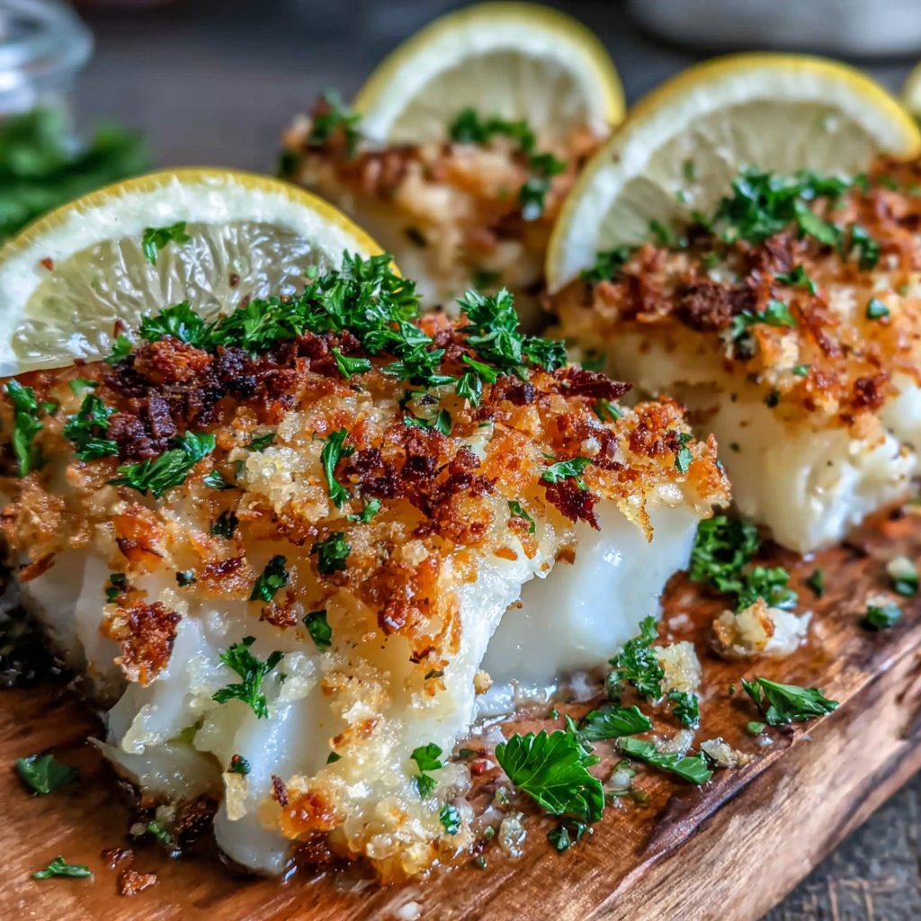 Baked Cod With Lemon Crumbs