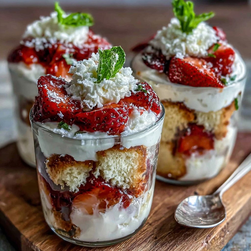 Strawberry Shortcake Parfait Cups