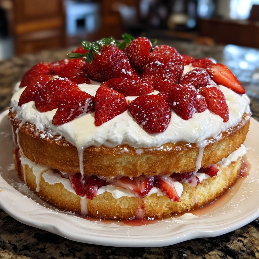 Strawberry Shortcake With Pound Cake