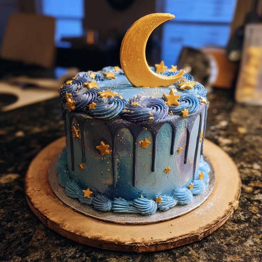 Galaxy Themed Pisces Cake