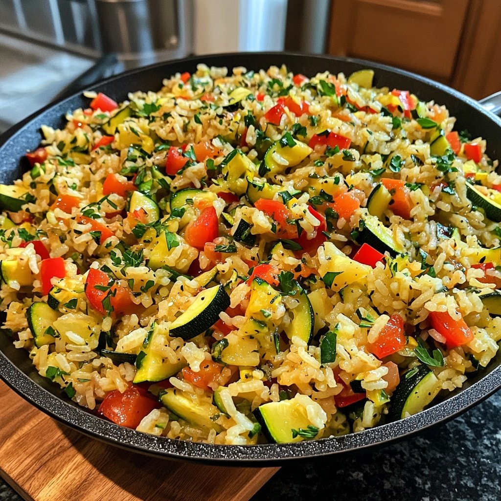 Healthy Zucchini Rice Skillet