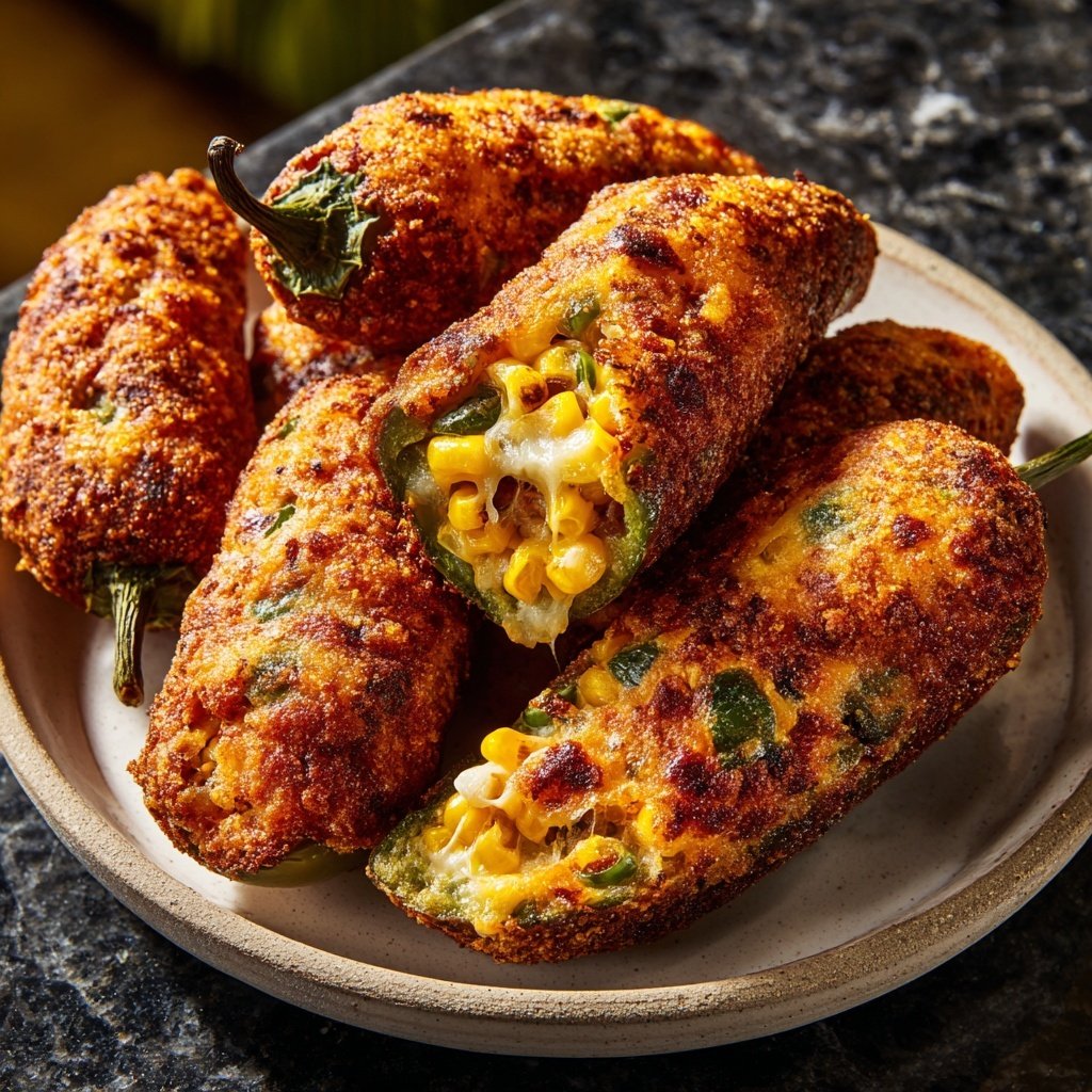 Jalapeno Poppers Stuffed with Corn