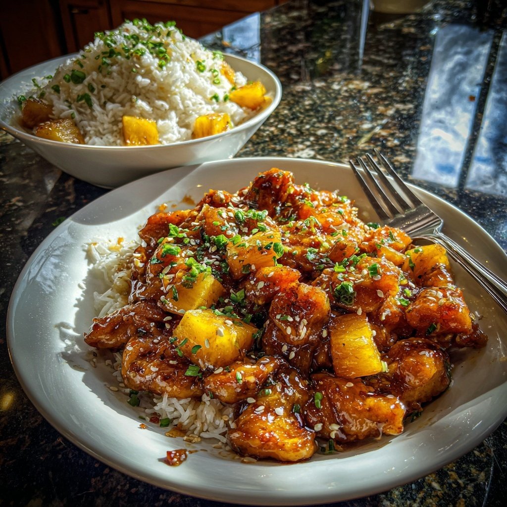 Pineapple Teriyaki Chicken Rice