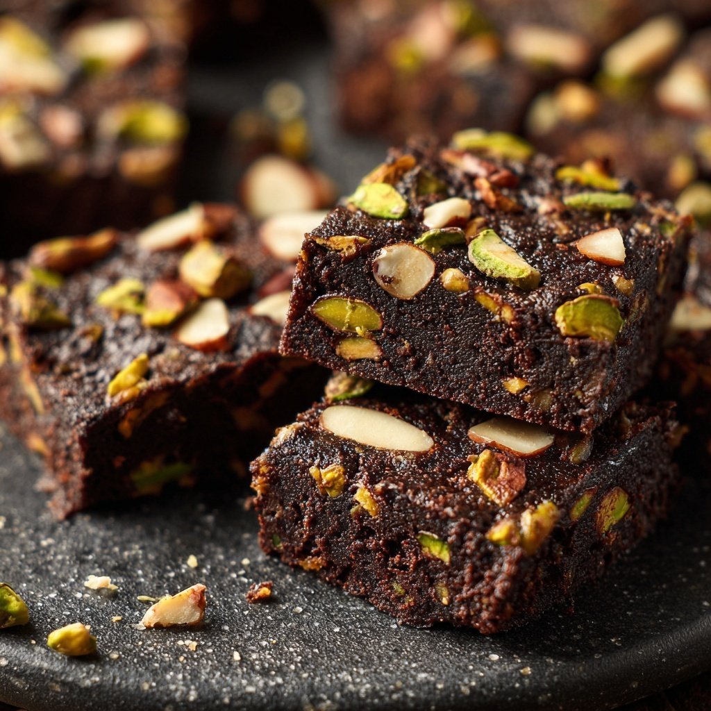 Chocolate Pistachio Almond Squares