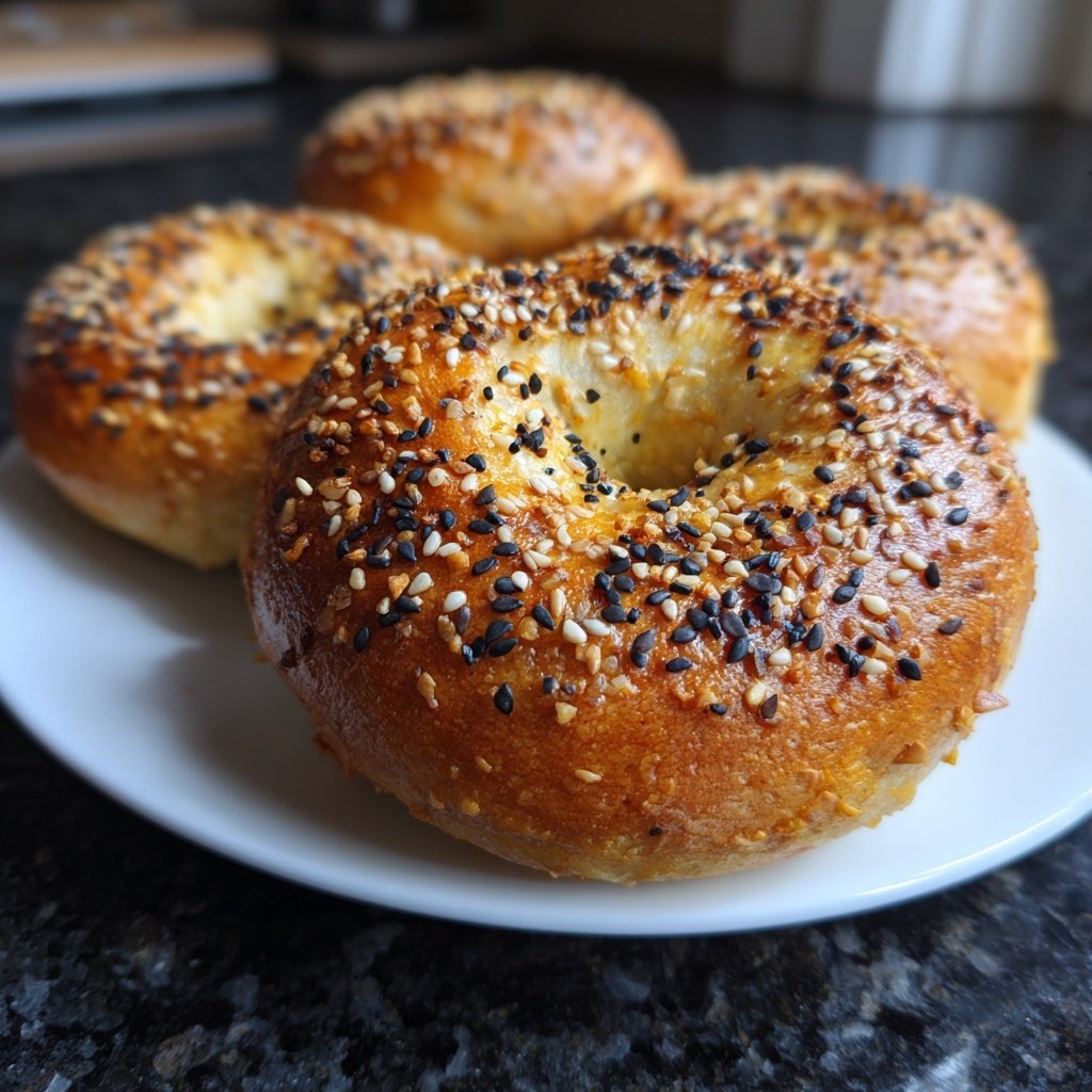 Air Fryer Protein Bagels