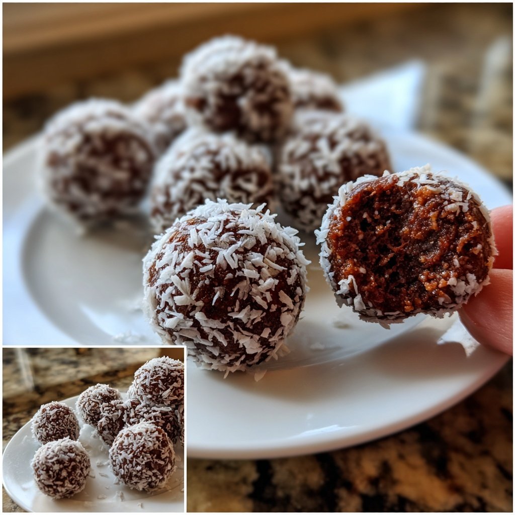 Valentines Treats Chocolate Coconut Balls