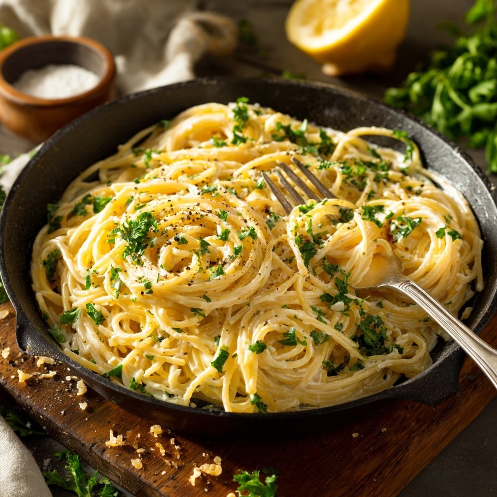 Angel Hair Pasta With Lemon Cream Sauce