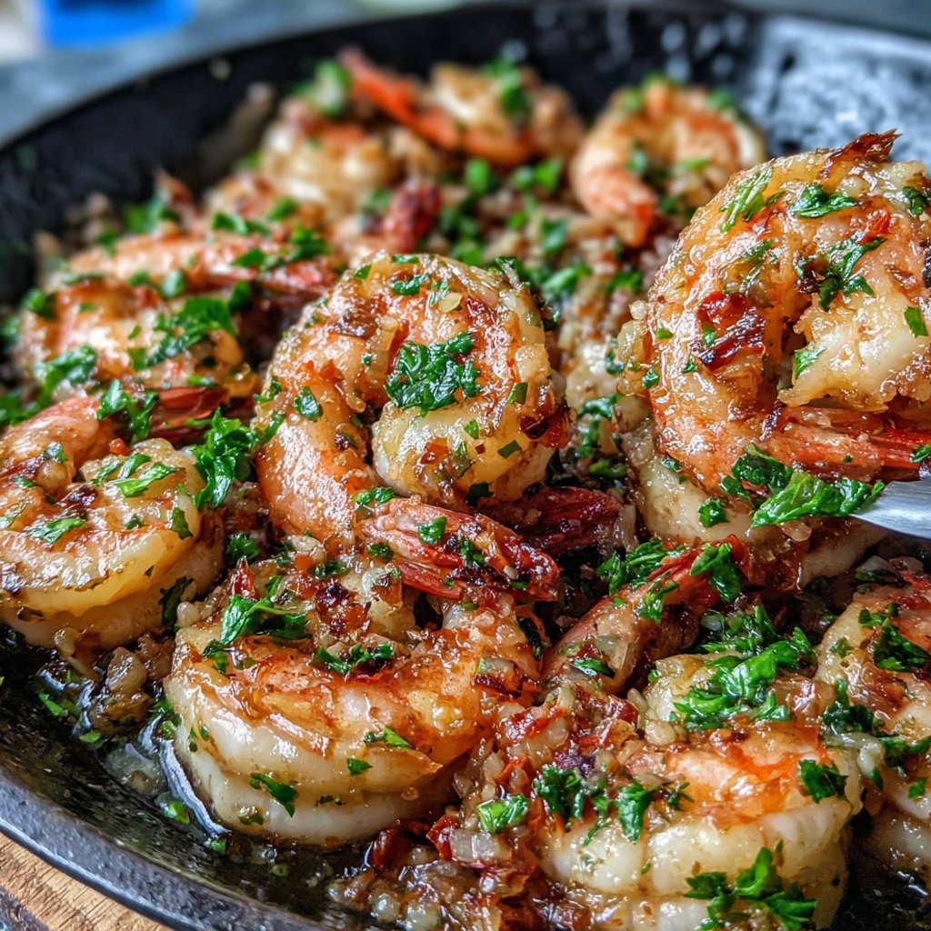 Lemon Garlic Shrimp Skillet