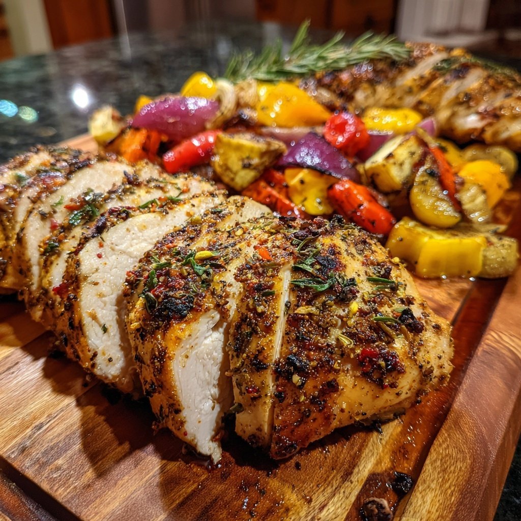 Healthy Lemon Herb Chicken With Roasted Vegetables
