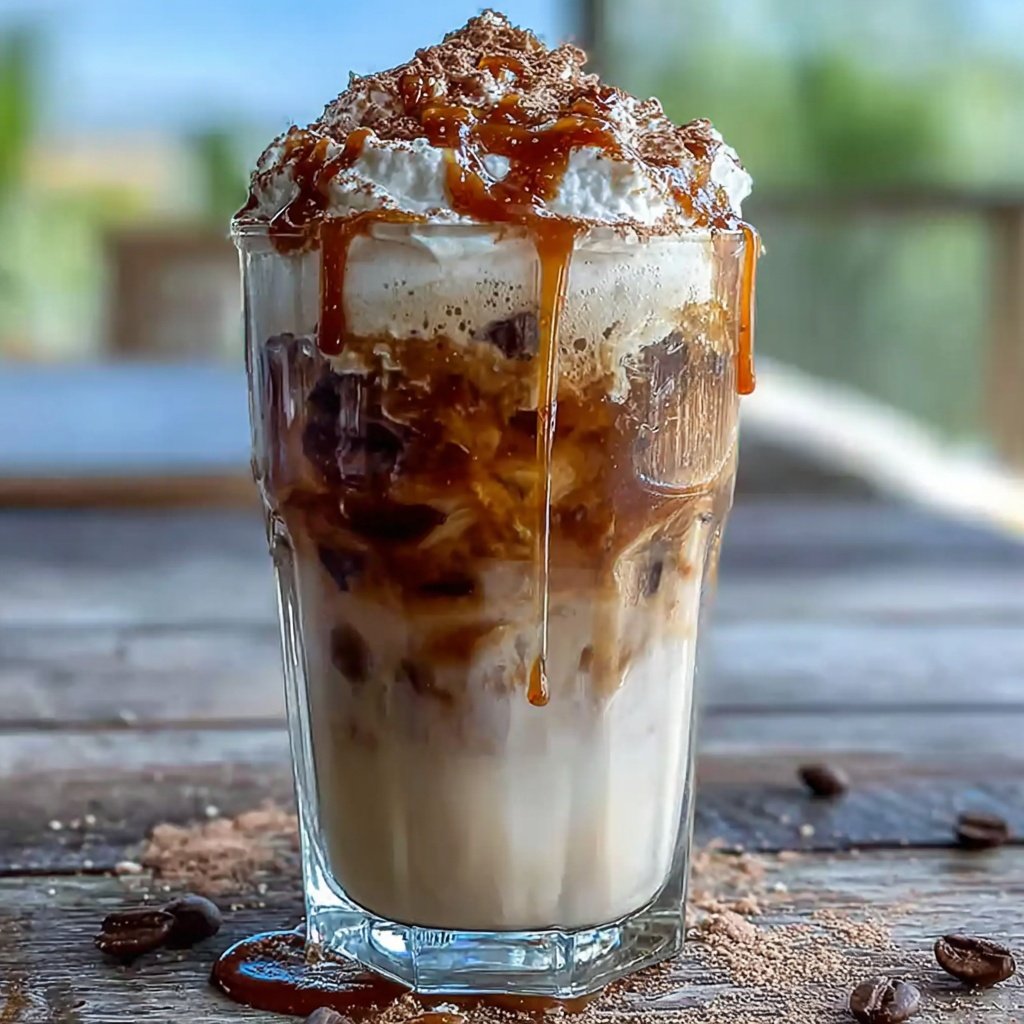 Low Calorie Iced Caramel Latte Drink