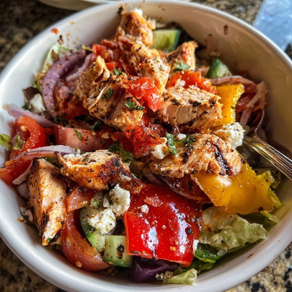 Mediterranean Grilled Chicken Salad