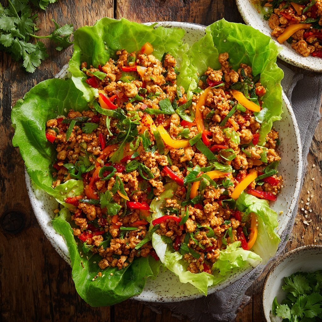 Ground Chicken Lettuce Wraps